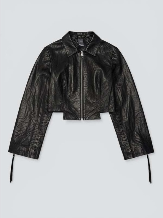 jovana markovic Jackets & Blazers - Jovana Markovic black wave leather jacket